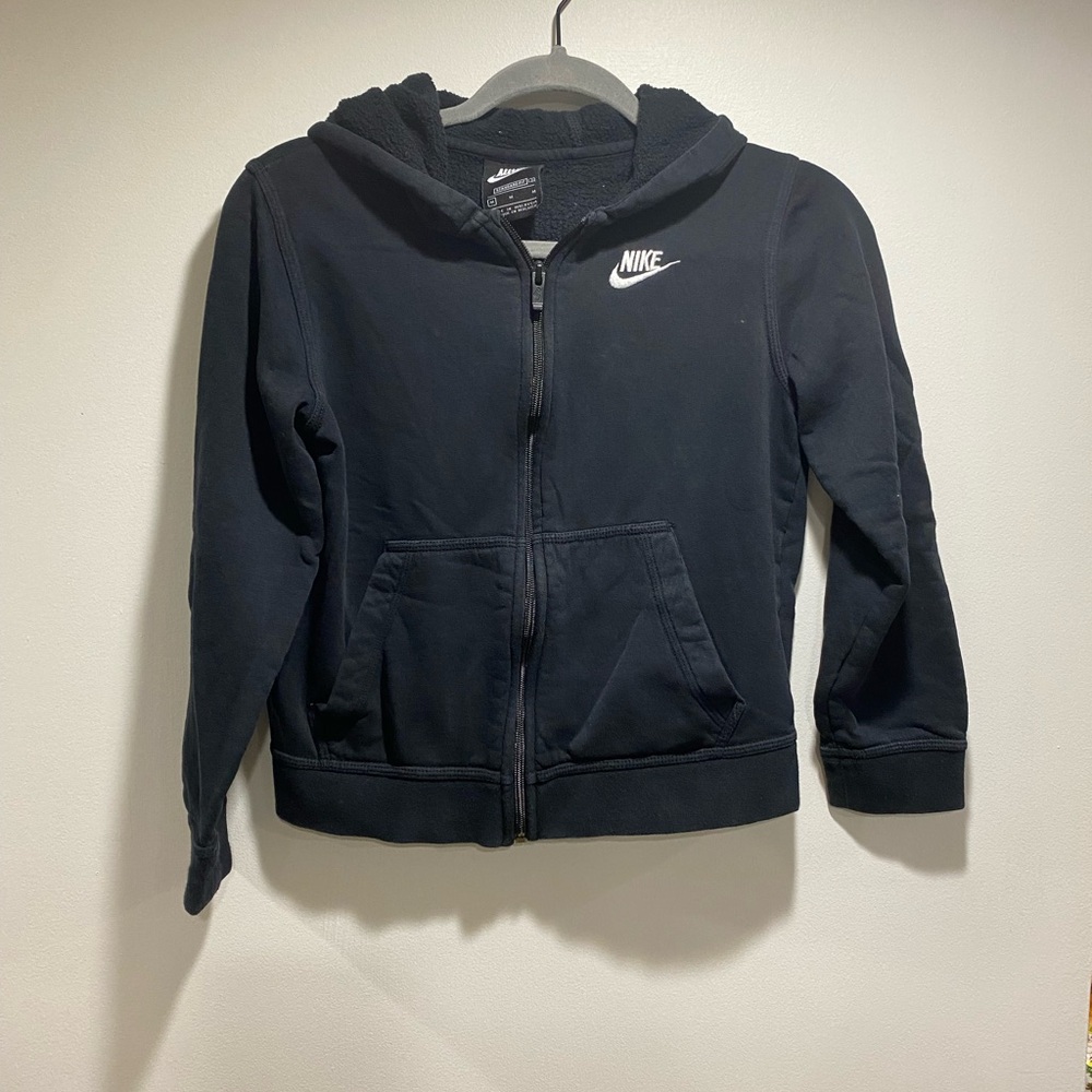 Nike Kids Black Zip-Up Hoodie